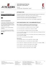 Sound in floor constructions, Specifier's information E 5.1